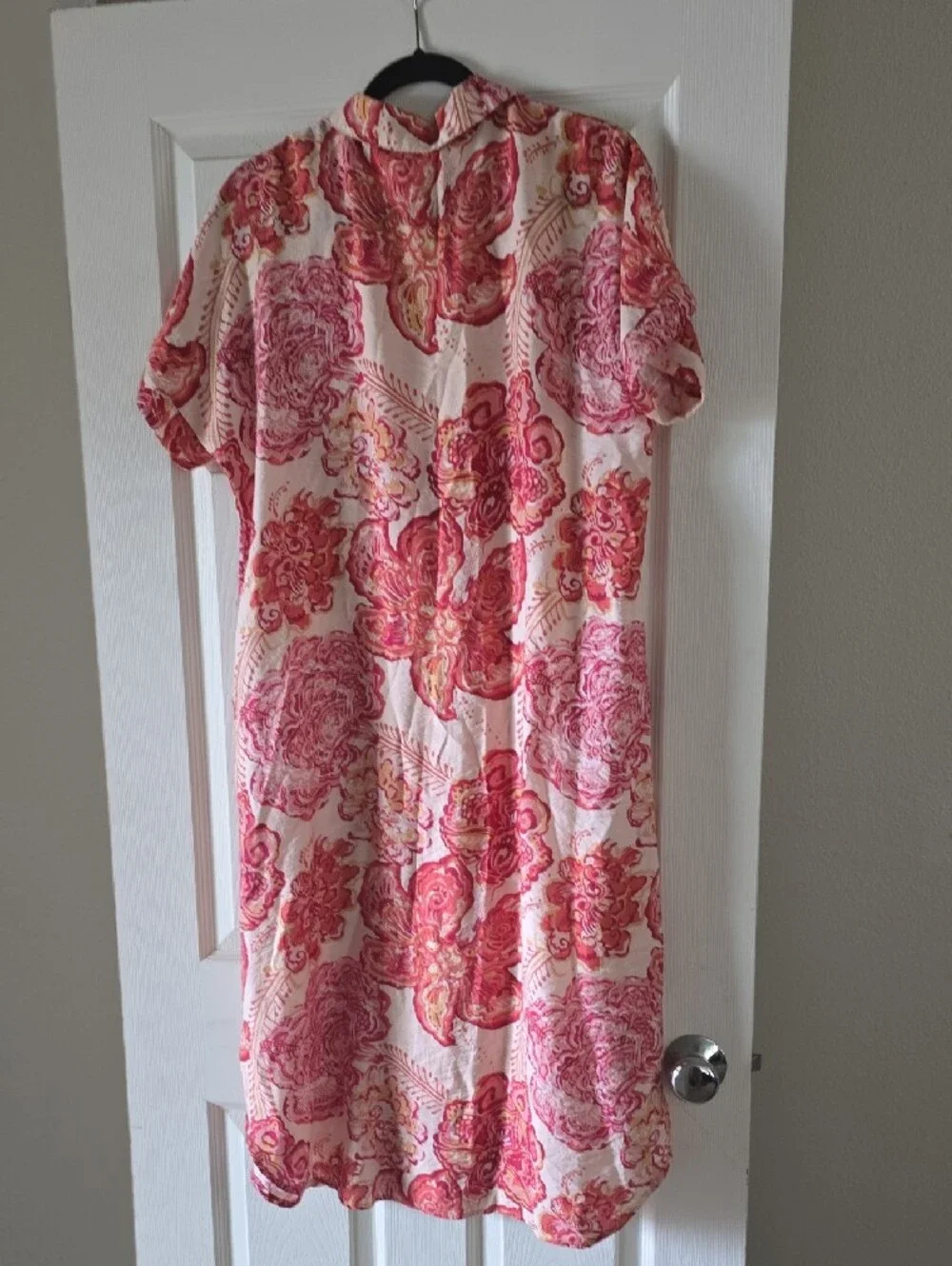 JODIFL Pink and Cream Floral Midi Dress